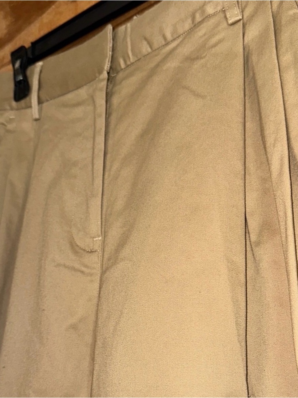 NWT New! Good American 90’s pleated khaki trousers cotton pants 6/28 - Picture 7 of 10